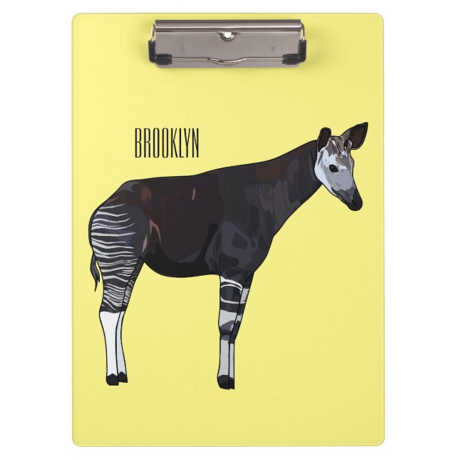 Carpeta De Pinza Ilustracion personalizado de Okapi (Anverso)