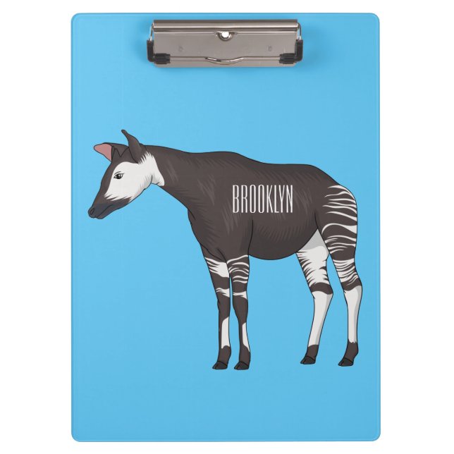 Carpeta De Pinza Ilustracion personalizado de Okapi (Anverso)