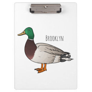 Carpeta De Pinza Ilustracion personalizado de pato mallard