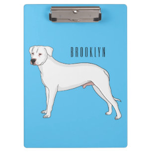 Carpeta De Pinza Ilustracion personalizado de perro argentino Dogo
