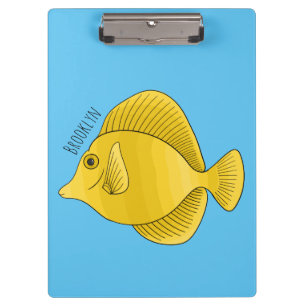 Carpeta De Pinza Ilustracion personalizado de pescado tango amarill