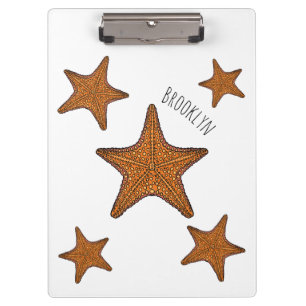 Carpeta De Pinza Ilustracion personalizado de pez estrella