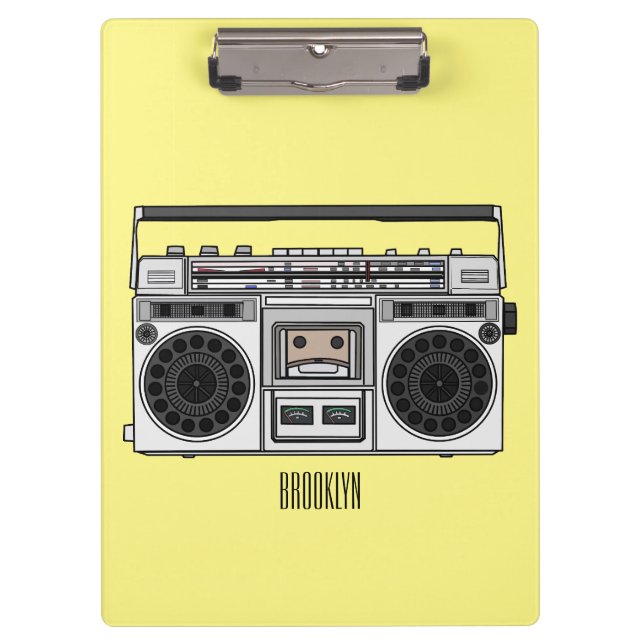 Carpeta De Pinza Ilustracion personalizado de radio (Anverso)