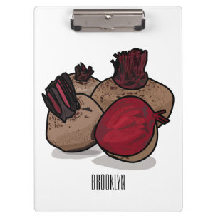 Carpeta De Pinza Ilustracion personalizado de remolacha