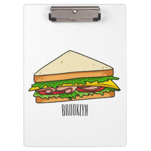Carpeta De Pinza Ilustracion personalizado de sándwich