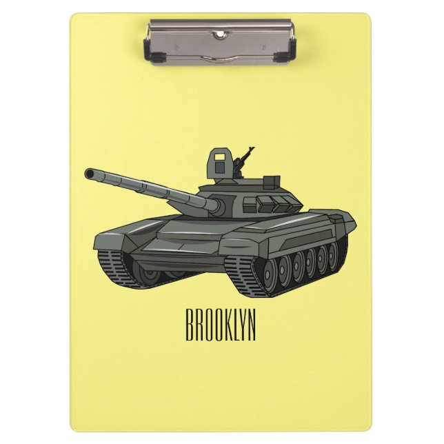 Carpeta De Pinza Ilustracion personalizado de tanques (Anverso)