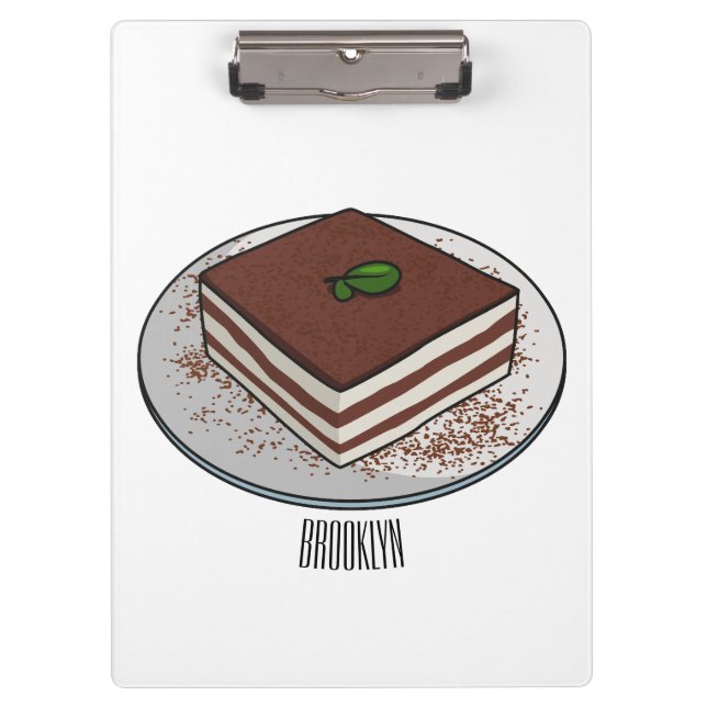 Carpeta De Pinza Ilustracion personalizado de tarta de Tiramisu (Anverso)