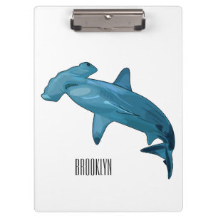 Carpeta De Pinza Ilustracion personalizado de tiburón martillo