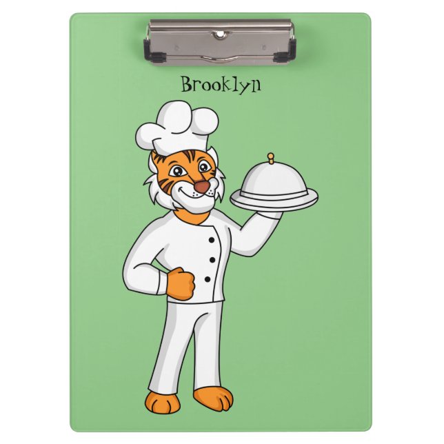 Carpeta De Pinza Ilustracion personalizado de tigre gracioso (Anverso)