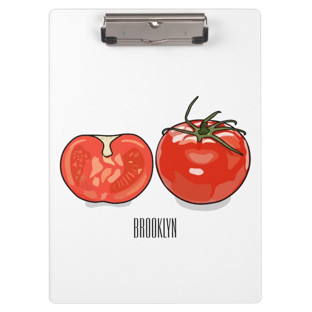 Carpeta De Pinza Ilustracion personalizado de tomate (Anverso)