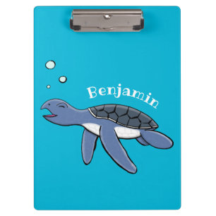Carpeta De Pinza Ilustracion personalizado de tortuga marina de beb
