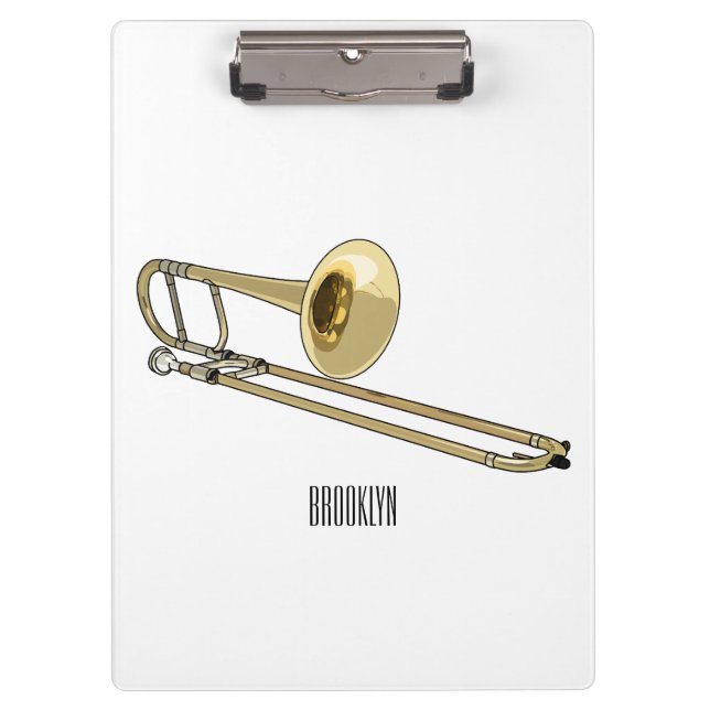 Carpeta De Pinza Ilustracion personalizado de Trombone (Anverso)