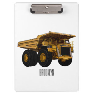 Carpeta De Pinza Ilustracion personalizado del camión de altura