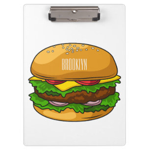 Carpeta De Pinza Ilustracion personalizado Hamburger
