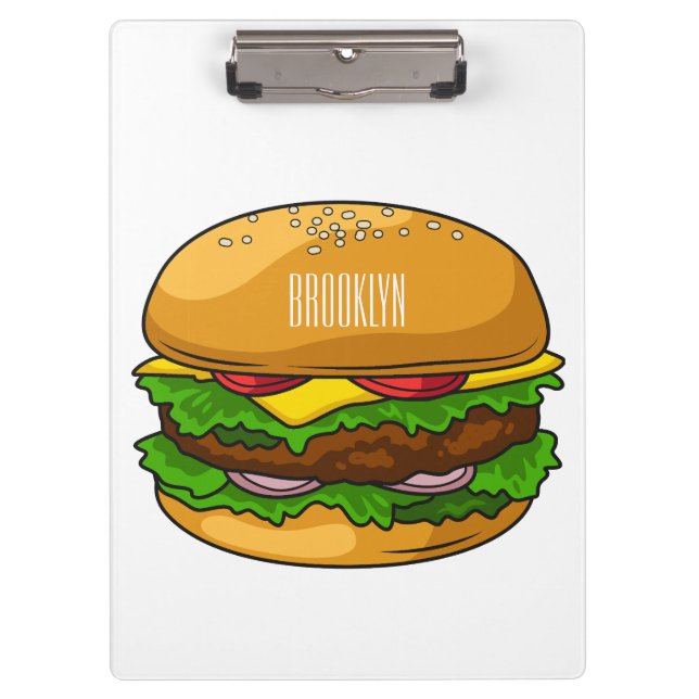 Carpeta De Pinza Ilustracion personalizado Hamburger (Anverso)