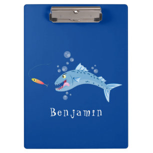 Carpeta De Pinza Ilustracion personalizado pescador hambriento de b