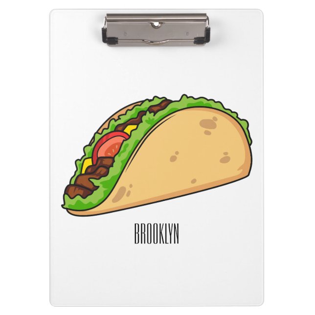 Carpeta De Pinza Ilustracion personalizado Taco (Anverso)