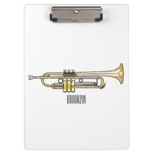 Carpeta De Pinza Ilustracion personalizado Trumpet