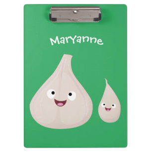 Carpeta De Pinza Ilustracion vegetal de personalizado de ajo dulce