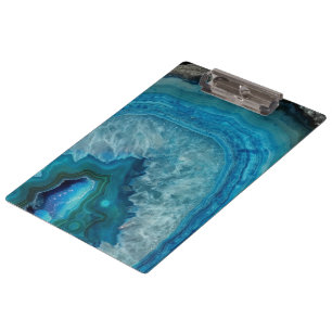 Carpeta De Pinza Imagen de cristal del agio mineral Blue Geode Rock