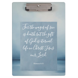Carpeta De Pinza Imagen del versículo bíblico Romanos 6:23 Cuaderno