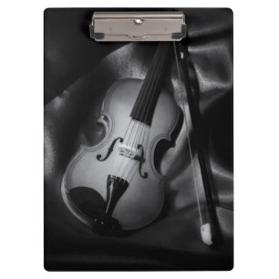 Carpeta De Pinza Imagen en blanco y negro de un violín