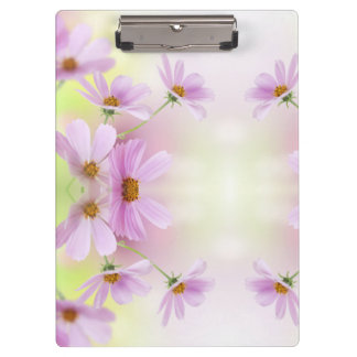 Carpeta De Pinza Imagen personalizada y acuarela de flor rosa