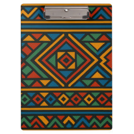 Carpeta De Pinza Impresión africana Ndebele