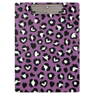 Carpeta De Pinza Impresión animal, leopardo morado, puntos de chita