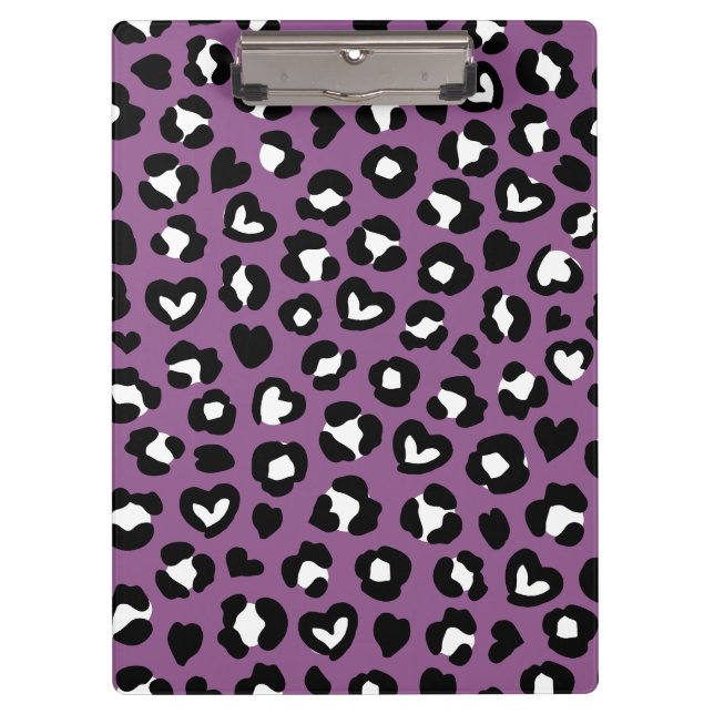 Carpeta De Pinza Impresión animal, leopardo morado, puntos de chita (Anverso)