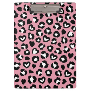 Carpeta De Pinza Impresión animal, leopardo rosado, puntos de chita