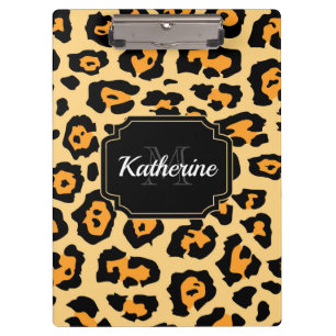 Carpeta De Pinza Impresión Cute Leopard