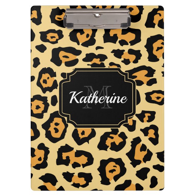 Carpeta De Pinza Impresión Cute Leopard (Anverso)