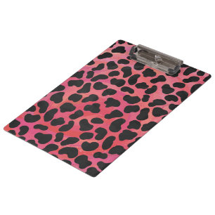 Carpeta De Pinza Impresión dálmata en negro y rojo