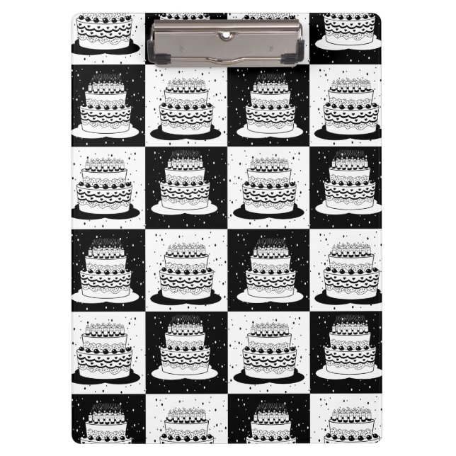 Carpeta De Pinza Impresión de bloques de control de pasteles blanco (Anverso)