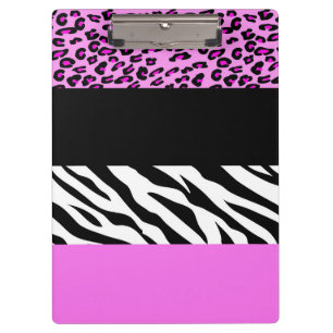 Carpeta De Pinza Impresión de leopardo, impresión de cebra, impresi