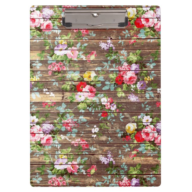 Carpeta De Pinza Impresión de madera de la foto de Brown de los (Anverso)