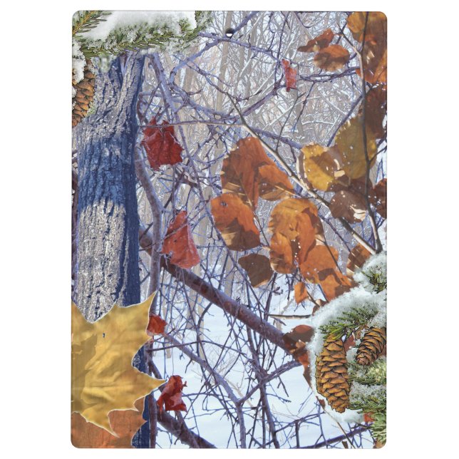 Carpeta De Pinza Impresión de primer camuflaje de invierno de nieve (Reverso)