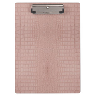 Carpeta De Pinza Impresión de textura de lagarto rosa