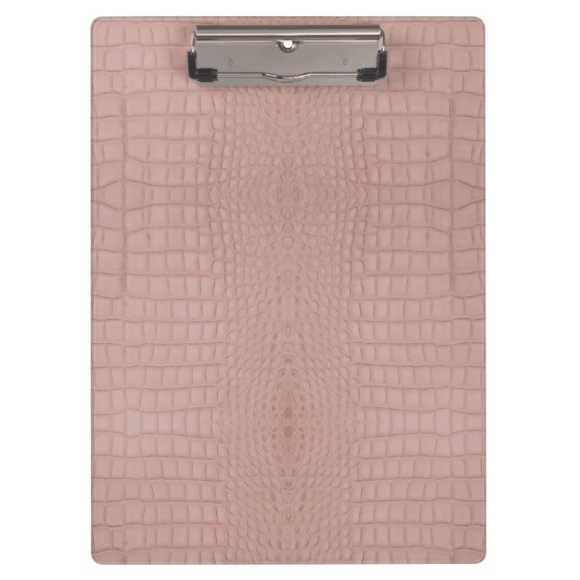 Carpeta De Pinza Impresión de textura de lagarto rosa (Anverso)