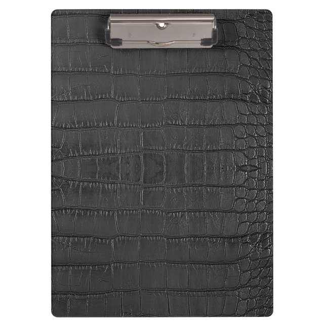 Carpeta De Pinza Impresión de textura de ligador negro (Anverso)