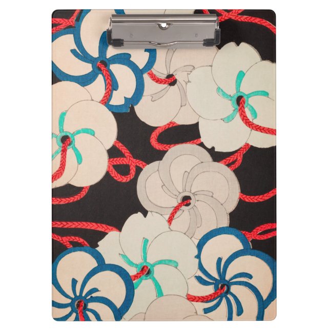 Carpeta De Pinza Impresión floral japonesa con flores de cerezo (Anverso)