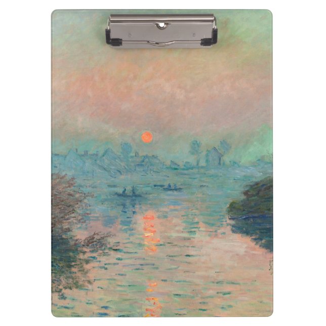 Carpeta De Pinza Impresionismo de Monet Sunset Seine Bella Artes (Anverso)