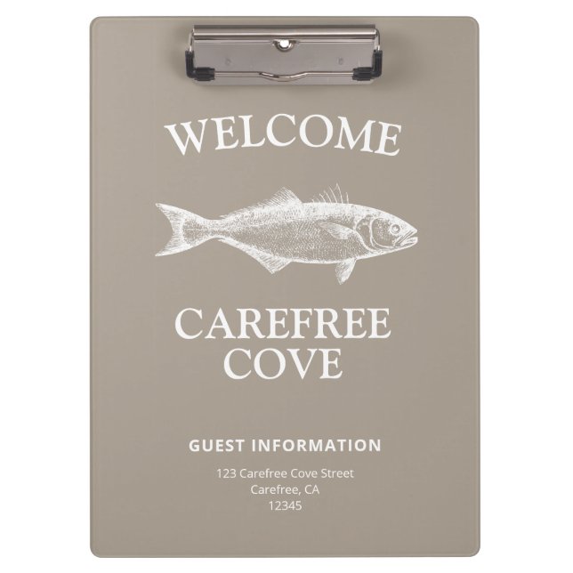 Carpeta De Pinza Información de huéspedes de alquiler de vacaciones (Anverso)