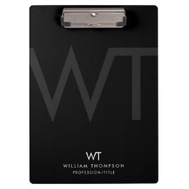 Carpeta De Pinza Iniciales de monograma profesional para empresas n