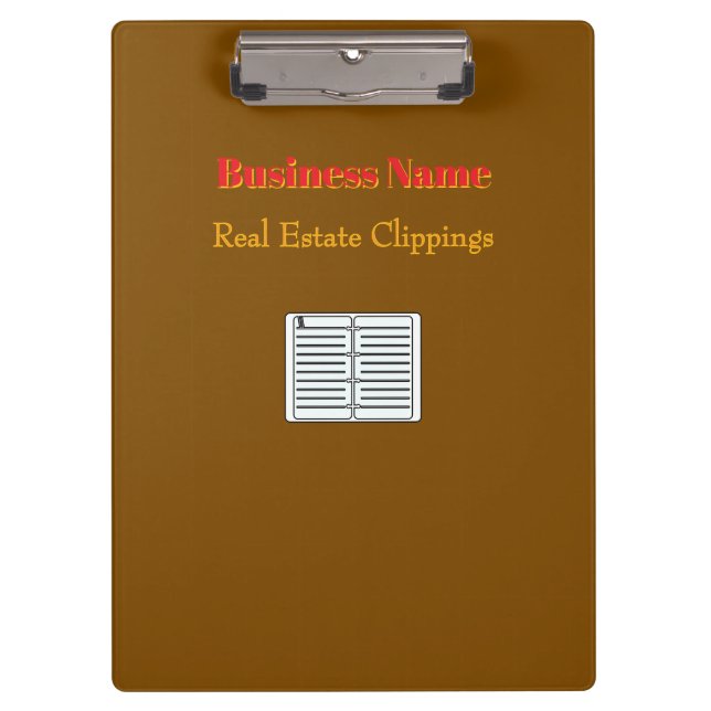 Carpeta De Pinza Inmobiliaria Brown (Anverso)
