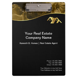 Carpeta De Pinza Inmobiliaria. Estructura. Oro negro