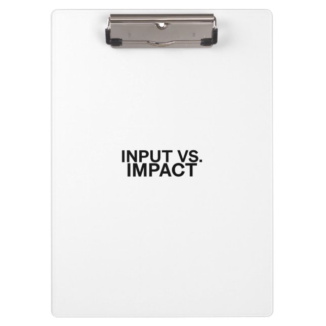 Carpeta De Pinza Input vs. Impact Professional Clipboard (Anverso)