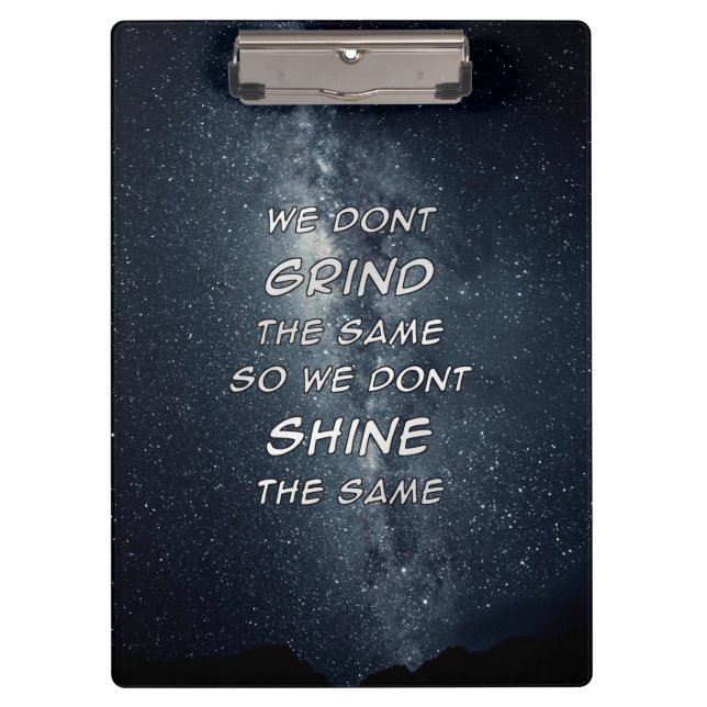 Carpeta De Pinza Inspiración Motivacional de las Estrellas Grind &  (Anverso)