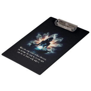 Carpeta De Pinza Instructor de Yoga Meditación Pose Loto de Niebla